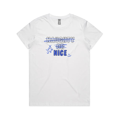 Just Be Nice Tee by Lonely Kids Club. All clothing from our T-shirts to our shorts and hoodies are ethically made, and printed packed and shipped from Sydney.