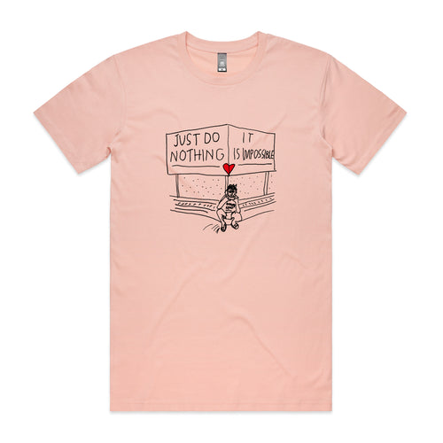 Just Do Nothing Tee by Lonely Kids Club. All clothing from our T-shirts to our shorts and hoodies are ethically made, and printed packed and shipped from Sydney.