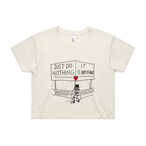 Just Do Nothing Tee by Lonely Kids Club. All clothing from our T-shirts to our shorts and hoodies are ethically made, and printed packed and shipped from Sydney.