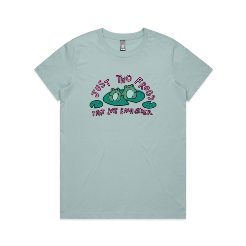 Just Two Frogs Tee by Lonely Kids Club. All clothing from our T-shirts to our shorts and hoodies are ethically made, and printed packed and shipped from Sydney.