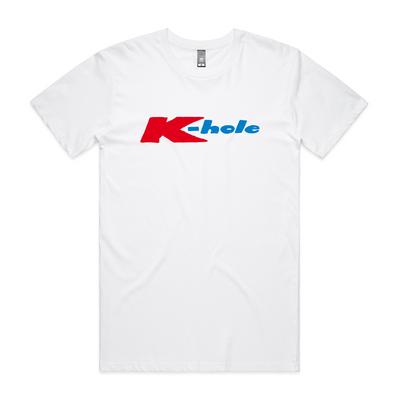K-Hole Tee by Lonely Kids Club. All clothing from our T-shirts to our shorts and hoodies are ethically made, and printed packed and shipped from Sydney.