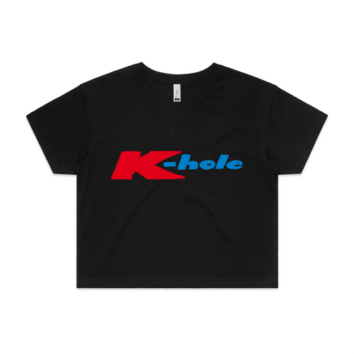 K-Hole Tee by Lonely Kids Club. All clothing from our T-shirts to our shorts and hoodies are ethically made, and printed packed and shipped from Sydney.