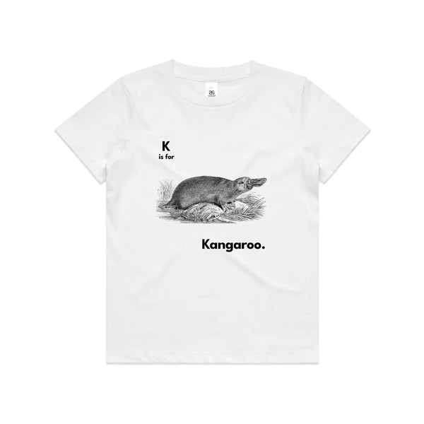 K Is For Kangaroo Kids Tee