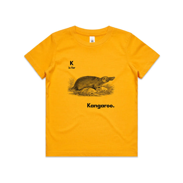 K Is For Kangaroo Kids Tee