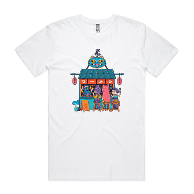 K-Pop Ramen House Tee by Lonely Kids Club. All clothing from our T-shirts to our shorts and hoodies are ethically made, and printed packed and shipped from Sydney.