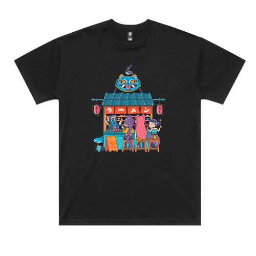 K-Pop Ramen House Tee by Lonely Kids Club. All clothing from our T-shirts to our shorts and hoodies are ethically made, and printed packed and shipped from Sydney.