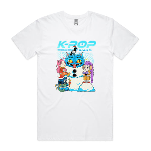 K-Pop Xmas Tee by Lonely Kids Club. All clothing from our T-shirts to our shorts and hoodies are ethically made, and printed packed and shipped from Sydney.