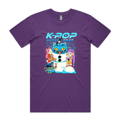K-Pop Xmas Tee by Lonely Kids Club. All clothing from our T-shirts to our shorts and hoodies are ethically made, and printed packed and shipped from Sydney.