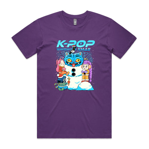 K-Pop Xmas Tee by Lonely Kids Club. All clothing from our T-shirts to our shorts and hoodies are ethically made, and printed packed and shipped from Sydney.