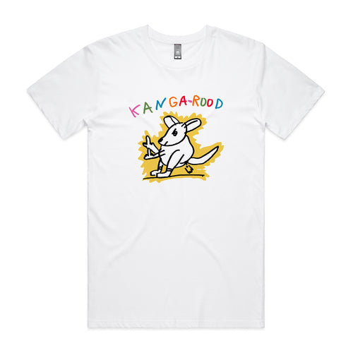 Kanga-rood Tee by Lonely Kids Club. All clothing from our T-shirts to our shorts and hoodies are ethically made, and printed packed and shipped from Sydney.