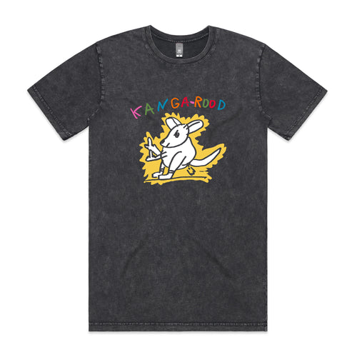 Kanga-rood Tee by Lonely Kids Club. All clothing from our T-shirts to our shorts and hoodies are ethically made, and printed packed and shipped from Sydney.