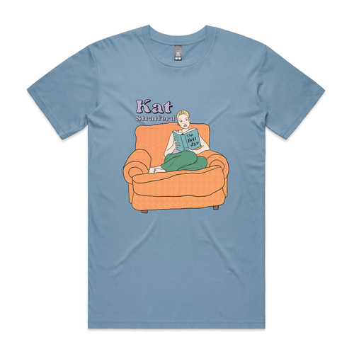 Kat Stratford Tee by Lonely Kids Club. All clothing from our T-shirts to our shorts and hoodies are ethically made, and printed packed and shipped from Sydney.