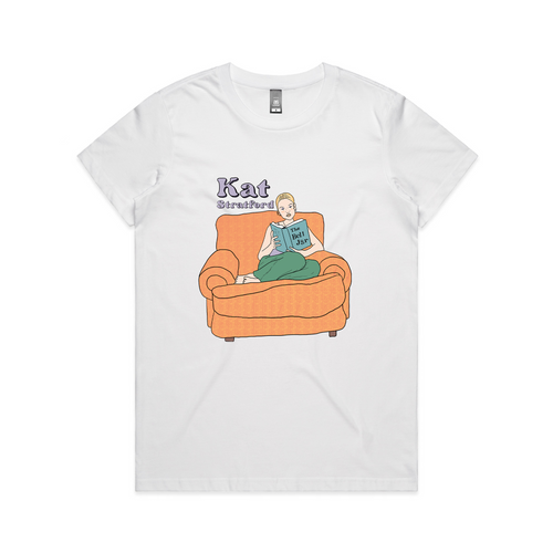 Kat Stratford Tee by Lonely Kids Club. All clothing from our T-shirts to our shorts and hoodies are ethically made, and printed packed and shipped from Sydney.