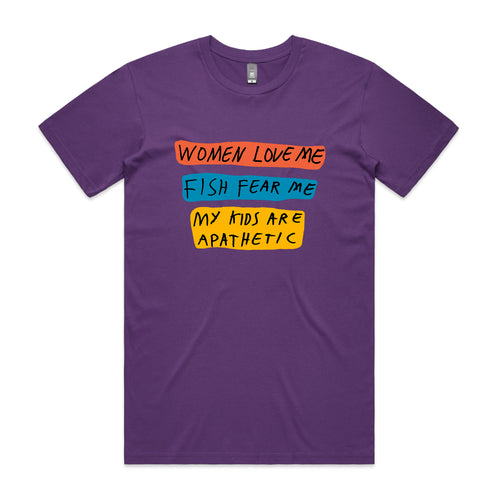 Kids Are Apathetic Tee by Lonely Kids Club. All clothing from our T-shirts to our shorts and hoodies are ethically made, and printed packed and shipped from Sydney.