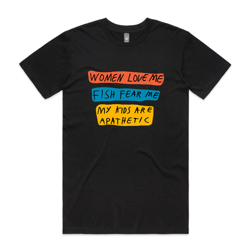 Kids Are Apathetic Tee by Lonely Kids Club. All clothing from our T-shirts to our shorts and hoodies are ethically made, and printed packed and shipped from Sydney.