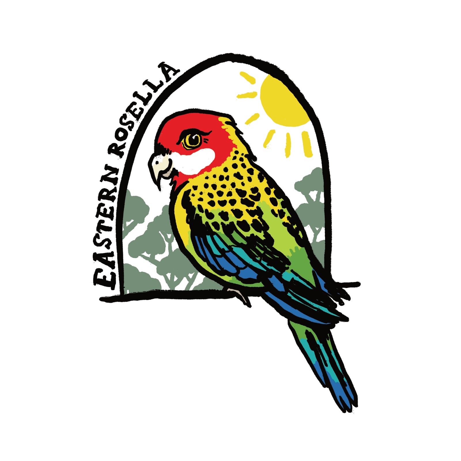 Eastern Rosella Kids t-shirt by Lonely Kids Club