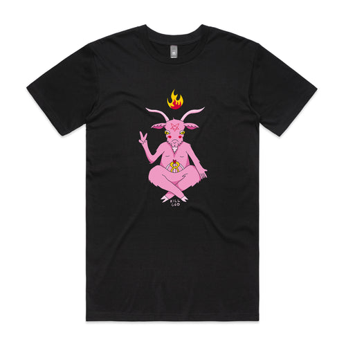 Kill God Tee by Lonely Kids Club. All clothing from our T-shirts to our shorts and hoodies are ethically made, and printed packed and shipped from Sydney.