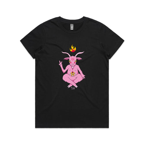 Kill God Tee by Lonely Kids Club. All clothing from our T-shirts to our shorts and hoodies are ethically made, and printed packed and shipped from Sydney.