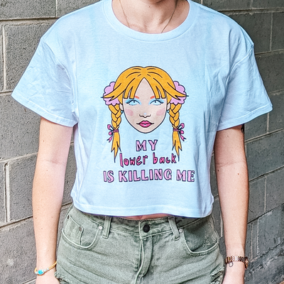 Killing Me Tee by Lonely Kids Club. All clothing from our T-shirts to our shorts and hoodies are ethically made, and printed packed and shipped from Sydney.