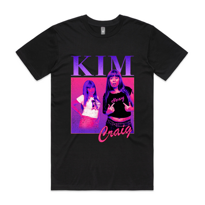 Kim Craig Retro Tee by Lonely Kids Club. All clothing from our T-shirts to our shorts and hoodies are ethically made, and printed packed and shipped from Sydney.