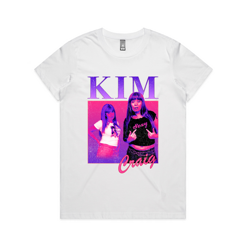 Kim Craig Retro Tee by Lonely Kids Club. All clothing from our T-shirts to our shorts and hoodies are ethically made, and printed packed and shipped from Sydney.