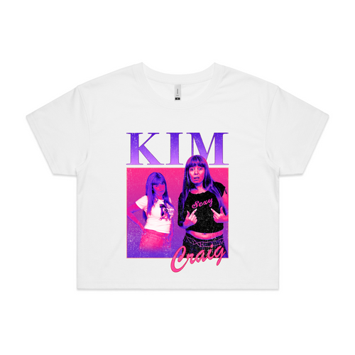 Kim Craig Retro Tee by Lonely Kids Club. All clothing from our T-shirts to our shorts and hoodies are ethically made, and printed packed and shipped from Sydney.