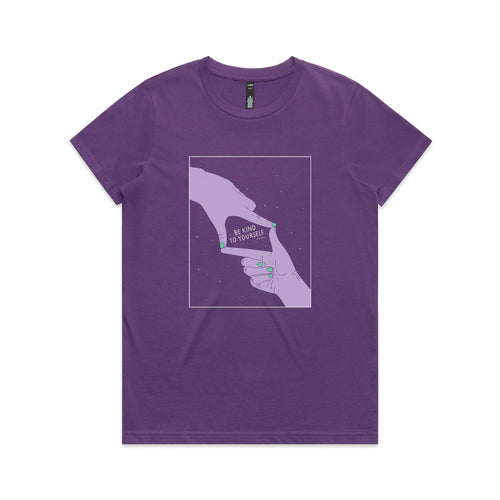 Be Kind To Yourself Tee by Lonely Kids Club. All clothing from our T-shirts to our shorts and hoodies are ethically made, and printed packed and shipped from Sydney.