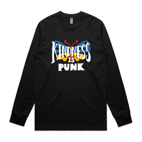 Kindness Is Punk Tee by Lonely Kids Club. All clothing from our T-shirts to our shorts and hoodies are ethically made, and printed packed and shipped from Sydney.
