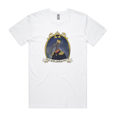 King Chicken Tee by Lonely Kids Club. All clothing from our T-shirts to our shorts and hoodies are ethically made, and printed packed and shipped from Sydney.