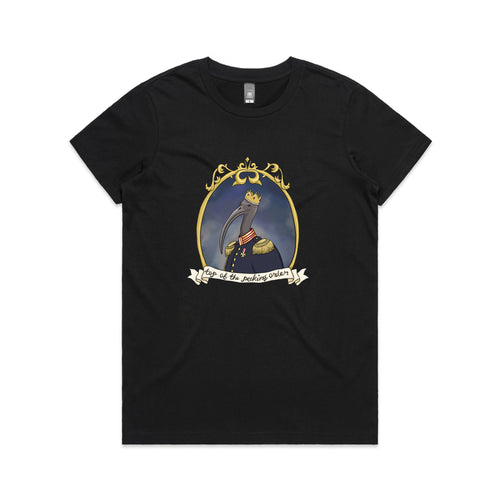 King Chicken Tee by Lonely Kids Club. All clothing from our T-shirts to our shorts and hoodies are ethically made, and printed packed and shipped from Sydney.