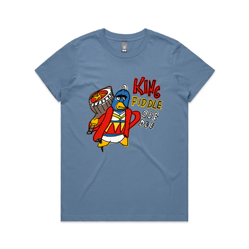 King Fiddle Dee Dee Tee by Lonely Kids Club. All clothing from our T-shirts to our shorts and hoodies are ethically made, and printed packed and shipped from Sydney.