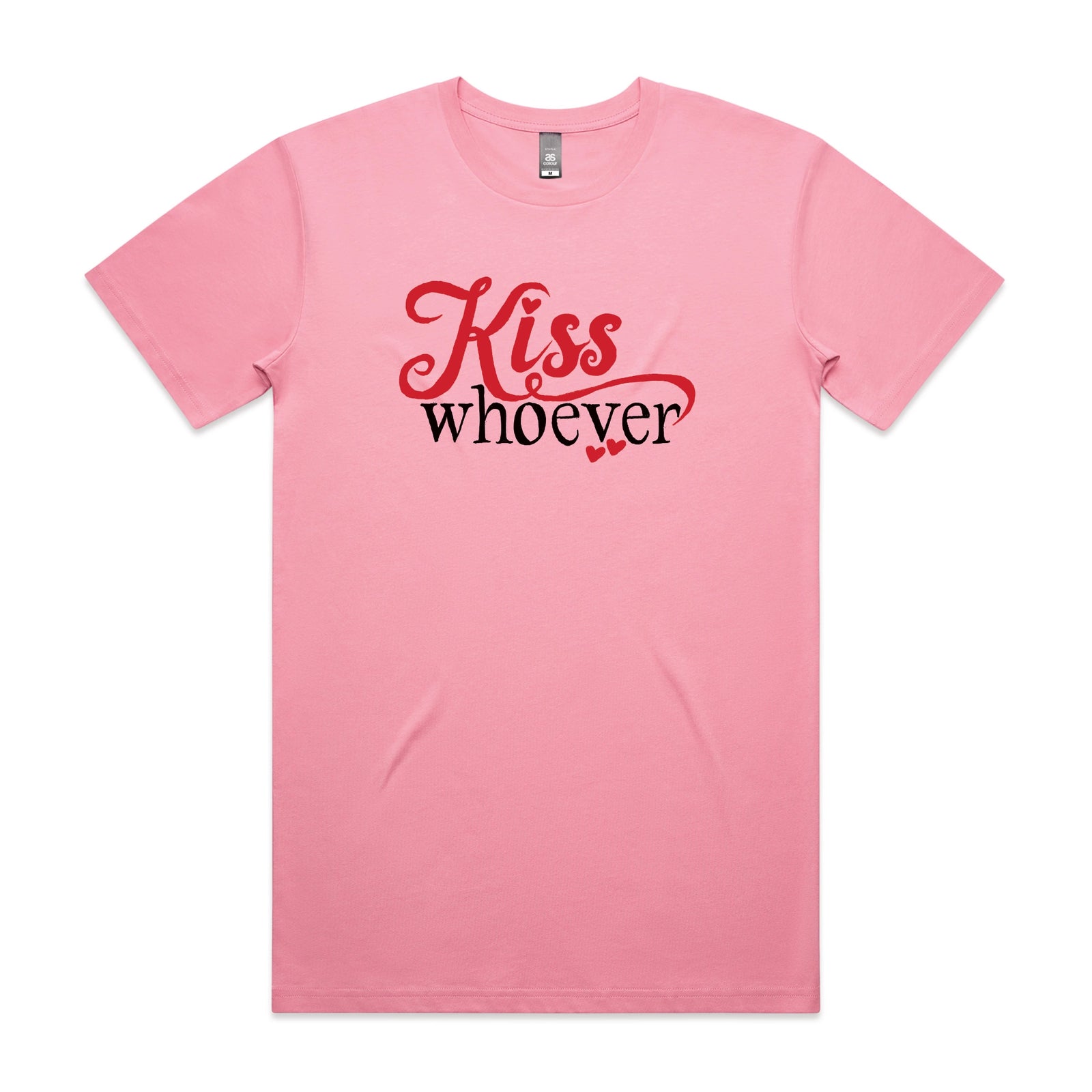 Bubblegum unisex t-shirt with Kiss Whoever graphic by Lonely Kids Club