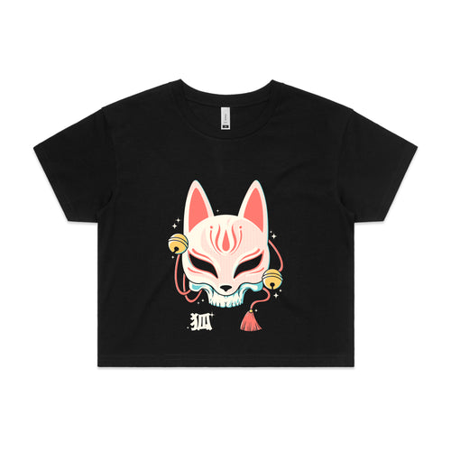 Kitsune Skull Tee by Lonely Kids Club. All clothing from our T-shirts to our shorts and hoodies are ethically made, and printed packed and shipped from Sydney.