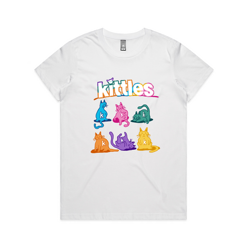 Kittles Tee by Lonely Kids Club. All clothing from our T-shirts to our shorts and hoodies are ethically made, and printed packed and shipped from Sydney.