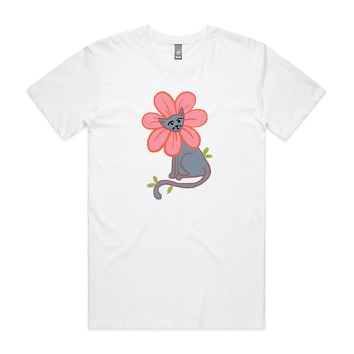 Kitty Flower Tee by Lonely Kids Club. All clothing from our T-shirts to our shorts and hoodies are ethically made, and printed packed and shipped from Sydney.