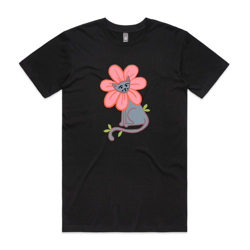 Kitty Flower Tee by Lonely Kids Club. All clothing from our T-shirts to our shorts and hoodies are ethically made, and printed packed and shipped from Sydney.