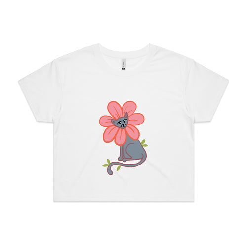 Kitty Flower Tee by Lonely Kids Club. All clothing from our T-shirts to our shorts and hoodies are ethically made, and printed packed and shipped from Sydney.
