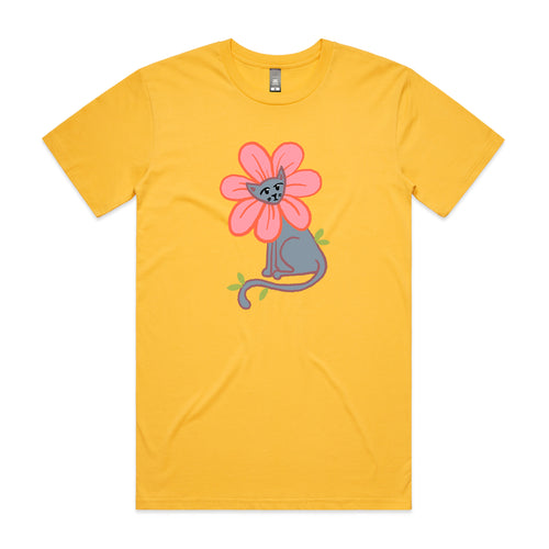Kitty Flower Tee by Lonely Kids Club. All clothing from our T-shirts to our shorts and hoodies are ethically made, and printed packed and shipped from Sydney.