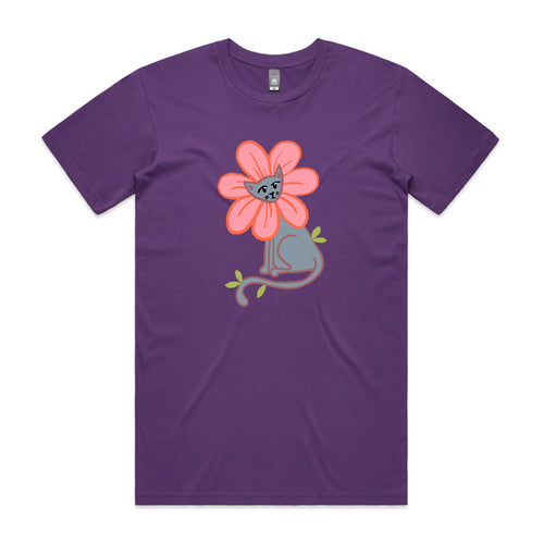 Kitty Flower Tee by Lonely Kids Club. All clothing from our T-shirts to our shorts and hoodies are ethically made, and printed packed and shipped from Sydney.