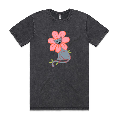 Kitty Flower Tee by Lonely Kids Club. All clothing from our T-shirts to our shorts and hoodies are ethically made, and printed packed and shipped from Sydney.