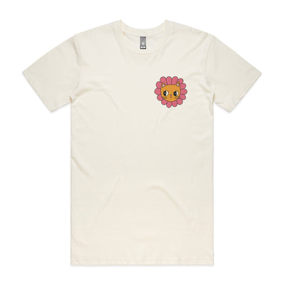Kitty Flower Tee by Lonely Kids Club. All clothing from our T-shirts to our shorts and hoodies are ethically made, and printed packed and shipped from Sydney.