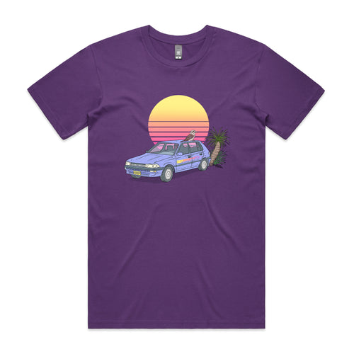 Kookaburra Corolla Tee by Lonely Kids Club. All clothing from our T-shirts to our shorts and hoodies are ethically made, and printed packed and shipped from Sydney.