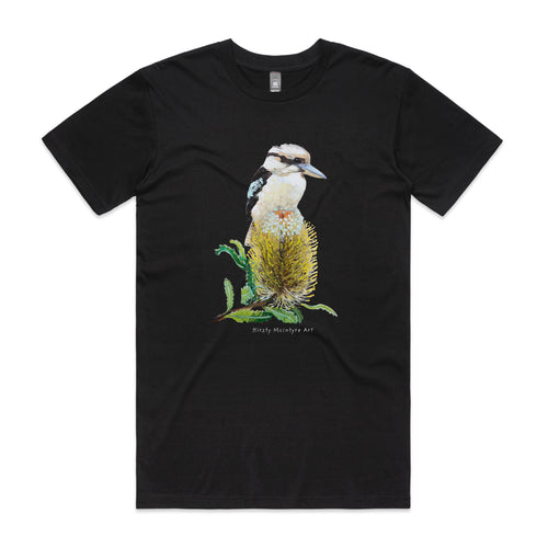 Kookaburra & Banksia Tee by Lonely Kids Club. All clothing from our T-shirts to our shorts and hoodies are ethically made, and printed packed and shipped from Sydney.