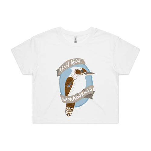 Crazy About Kookaburras Tee by Lonely Kids Club. All clothing from our T-shirts to our shorts and hoodies are ethically made, and printed packed and shipped from Sydney.