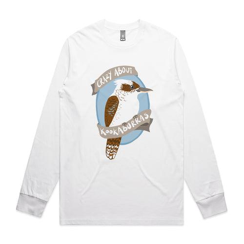 Crazy About Kookaburras Tee by Lonely Kids Club. All clothing from our T-shirts to our shorts and hoodies are ethically made, and printed packed and shipped from Sydney.