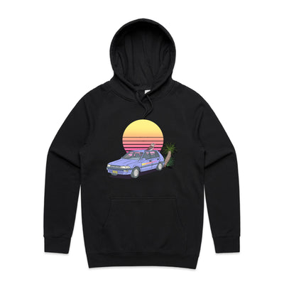 Kookaburra Corolla Hoodie by Lonely Kids Club. All clothing from our T-shirts to our shorts and hoodies are ethically made, and printed packed and shipped from Sydney.