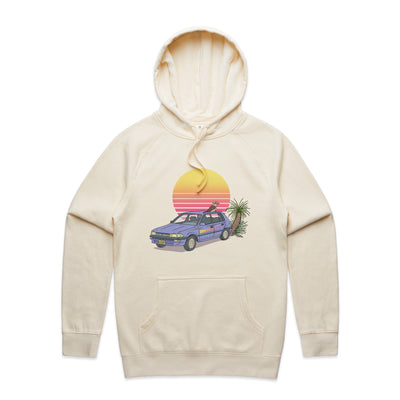 Kookaburra Corolla Hoodie by Lonely Kids Club. All clothing from our T-shirts to our shorts and hoodies are ethically made, and printed packed and shipped from Sydney.