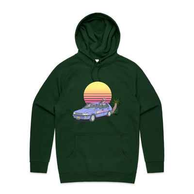 Kookaburra Corolla Hoodie by Lonely Kids Club. All clothing from our T-shirts to our shorts and hoodies are ethically made, and printed packed and shipped from Sydney.
