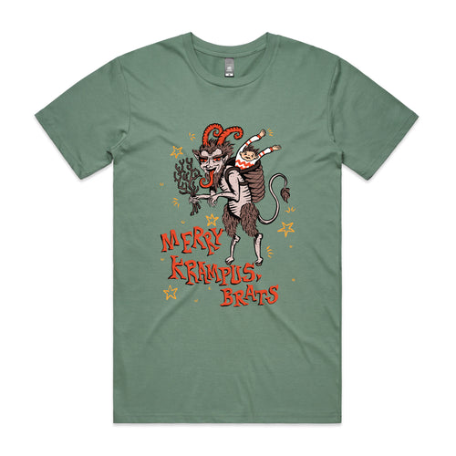 Krampus Tee by Lonely Kids Club. All clothing from our T-shirts to our shorts and hoodies are ethically made, and printed packed and shipped from Sydney.