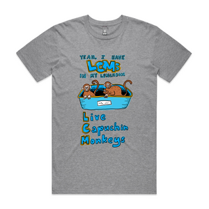 LCMs Tee by Lonely Kids Club. All clothing from our T-shirts to our shorts and hoodies are ethically made, and printed packed and shipped from Sydney.